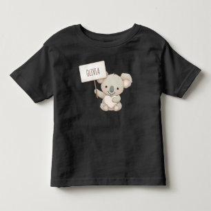 Schattige Koala met Naambordje Kinder Shirts