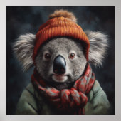Schattige koala met schattig oranje pet poster (Voorkant)