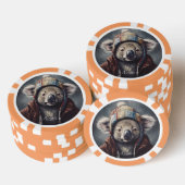 Schattige koala met schattig pet op maat poker chips (Opstapeling)