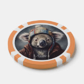 Schattige koala met schattig pet op maat poker chips (Enkel)