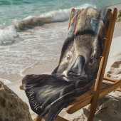 Schattige koala met schattig pet op maat strandlaken