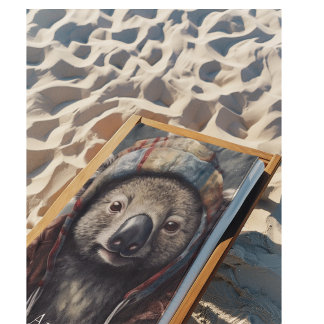 Schattige koala met schattig pet op maat strandlaken