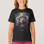 Schattige koala met schattig pet op maat t-shirt (Voorkant)
