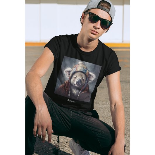 Schattige koala met schattig pet op maat t-shirt