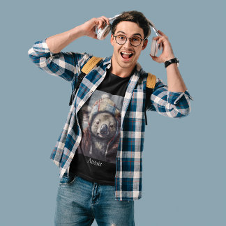 Schattige koala met schattig pet op maat t-shirt