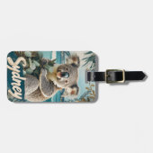 Schattige Koala met Sydney Harbour Bridge Bagagelabel (Voorkant horizontaal)