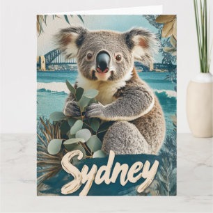 Schattige Koala met Sydney Harbour Bridge Kaart