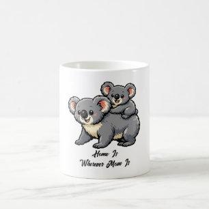 Schattige Koala Moeder en Jong Koffiemok