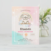 Schattige  Koala Rainbow Verjaardag Kaart (Staand voorkant)