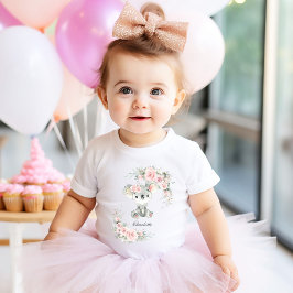 Schattige Koala Roze Bloemen Salie Groen Verjaarda