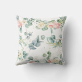 Schattige Koala roze bloemige eucalyptus meisje ki Kussen (Achterkant)