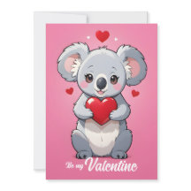 Schattige koala roze liefde valentijnsdag