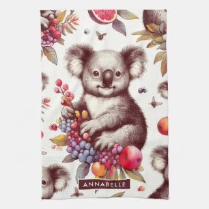Schattige Koala Schilderen Naadloos Theedoek
