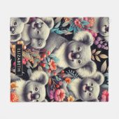  Schattige Koala schilderij Fleece Deken (Voorkant (Horizontaal))