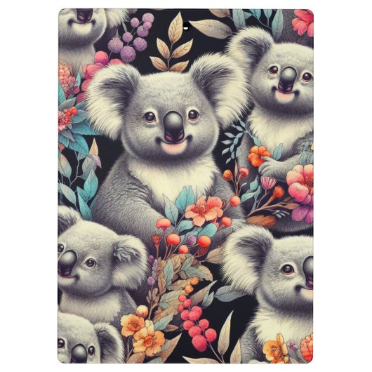  Schattige Koala schilderij Klembord (Achterkant)