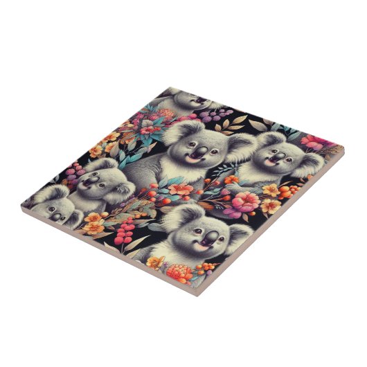 Schattige Koala schilderij Tegeltje (Zijkant)