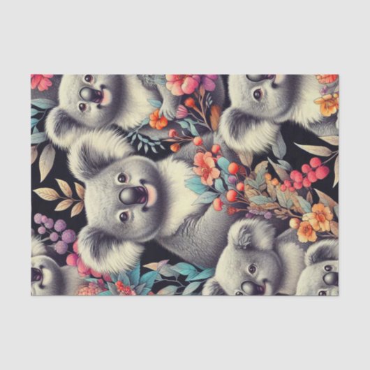  Schattige Koala schilderij Tissuepapier (Voorkant)