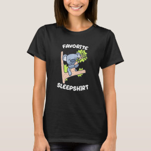 Schattige Koala Slapend Dossen Favoriete Slaap Tij T-shirt