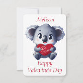 Schattige Koala Valentijnkaart Kaart (Voorkant)