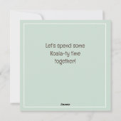 Schattige Koala Valentijnsdag bericht Feestdagenkaart (Achterkant)