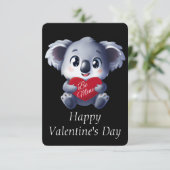 Schattige Koala Valentijnskaart Kaart (Staand voorkant)