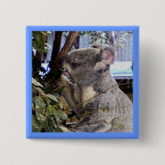 Schattige Koala Vierkante Button 5,1 Cm