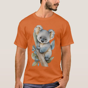 Schattige koala waterverf schattige dieren vintage t-shirt