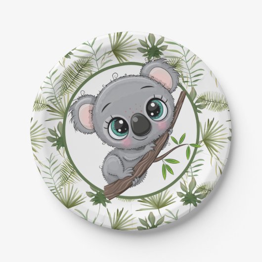 Schattige Koala Welp Papieren Bordje (Voorkant)