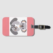 Schattige KOALA - Wildlife - Marsupial - Roze Bagagelabel (Voorkant (horizontaal))