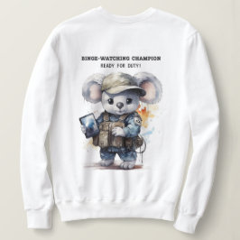 Schattige Koala Wit Sweatshirt voor Binge-Watch li