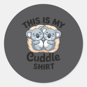 Schattige Koala's Knuffelen Dierenliefhebber Dit I Ronde Sticker