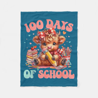 Schattige koe 100 dagen schoolplezier voor leraren fleece deken