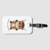 Schattige Koe Bagagelabel (Voorkant (horizontaal))