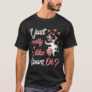 Schattige koe boerderij dier t-shirt