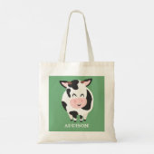 Schattige Koe Boerderij Dierlijke Rustieke Geperso Tote Bag (Achterkant)