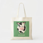 Schattige Koe Boerderij Dierlijke Rustieke Geperso Tote Bag (Voorkant)
