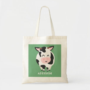 Schattige Koe Boerderij Dierlijke Rustieke Geperso Tote Bag