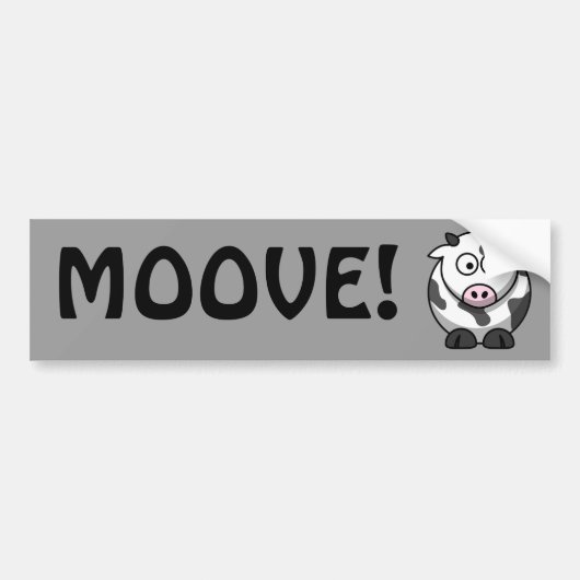 Schattige Koe Bumpersticker (Voorkant)