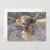 Schattige koe Close-up Bedankt Ansichtkaart Briefkaart (Voorkant / Achterkant)