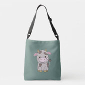 Schattige koe crossbody tas (Achterkant)