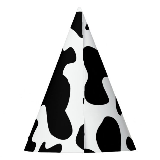 schattige Koe één Eerste Verjaardag Feesthoedjes (Achterkant)