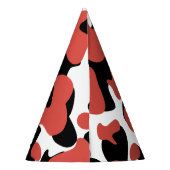 schattige Koe één Eerste Verjaardag Feesthoedjes (Achterkant)