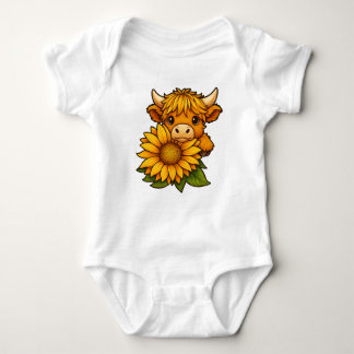 Schattige Koe en Zonnebloem Romper