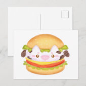 Schattige Koe hamburger Briefkaart (Voorkant / Achterkant)
