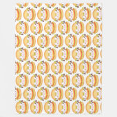 Schattige Koe hamburger Fleece Deken (Voorkant)