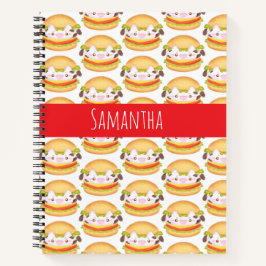 Schattige Koe hamburger Notitieboek