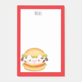 Schattige Koe hamburger Post-it® Notes