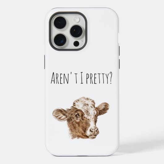 Schattige Koe hoofd Ben ik niet ? Quote Dier Vegan iPhone Hoesje (Achterkant)