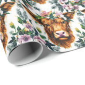 Schattige Koe Hoogland Cadeaupapier (Rol Hoek)