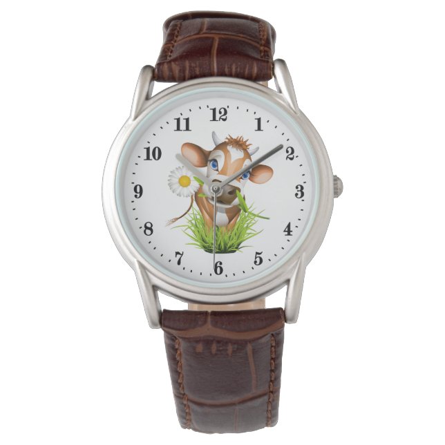schattige koe houdt van beest horloge (Voorkant)